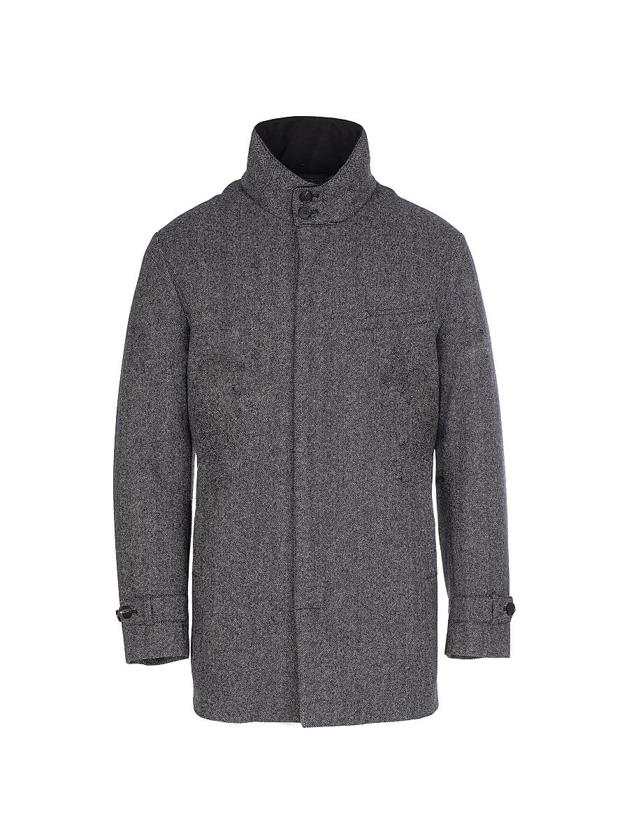 Men's Herringbone Carcoat - Grey - Size XL