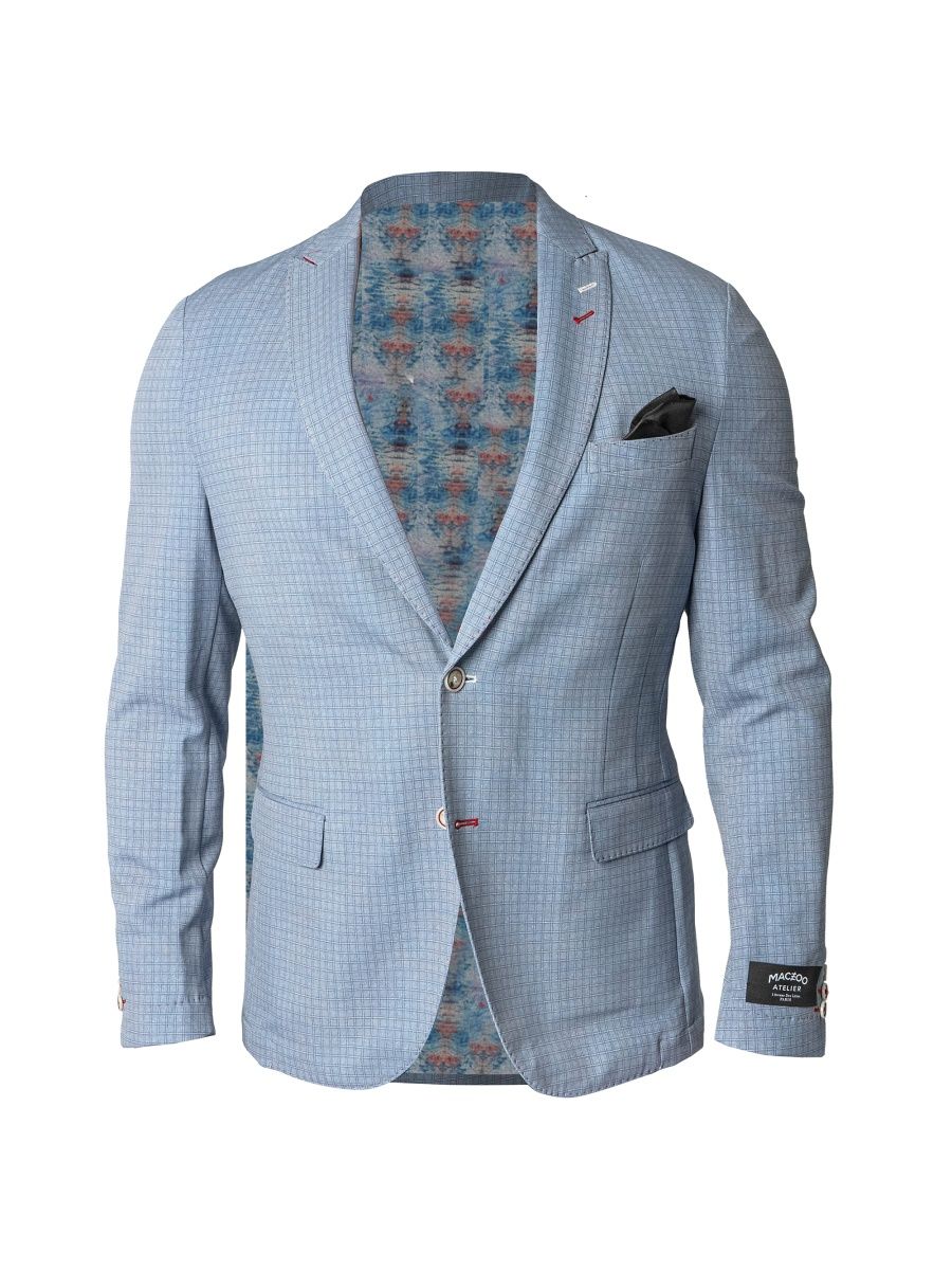 Maceoo Men's Unconstructed Blazer - Blue - Size Large
