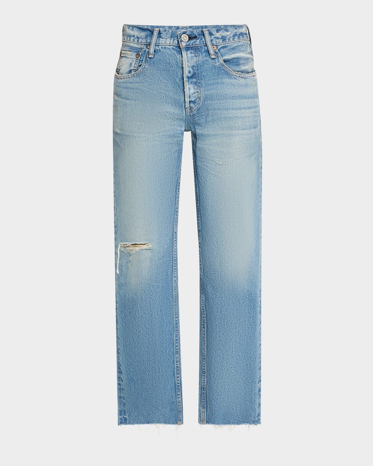 Frankford Distressed Straight Low-Rise Jeans
