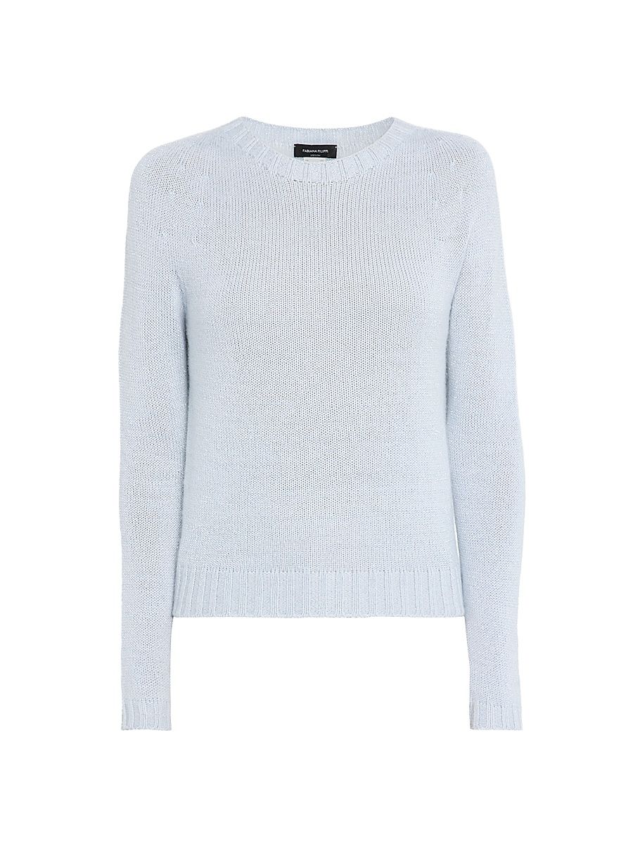 Women's Platinum Crewneck Sweater - Acqua - Size 12