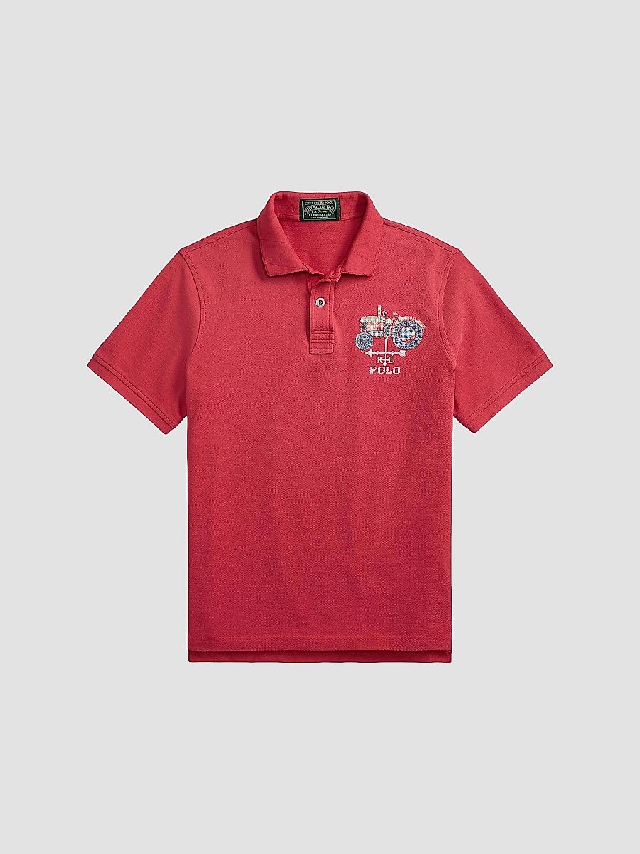 Polo Ralph Lauren Men's Artisan Cotton Mesh Polo Shirt - Sunrise Red - Size XXL