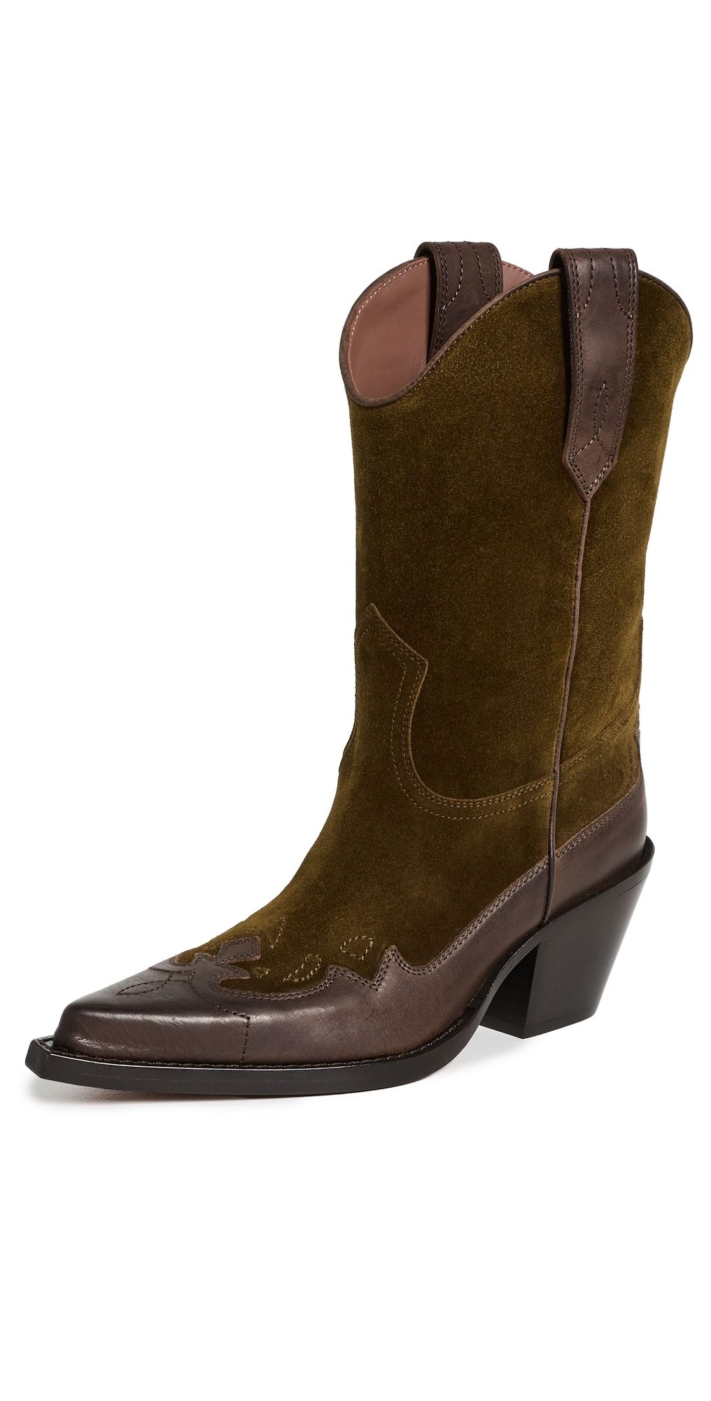 Paris Texas Dakota Mid-Calf Embroidered Boots Tundra/Ebano 38.5