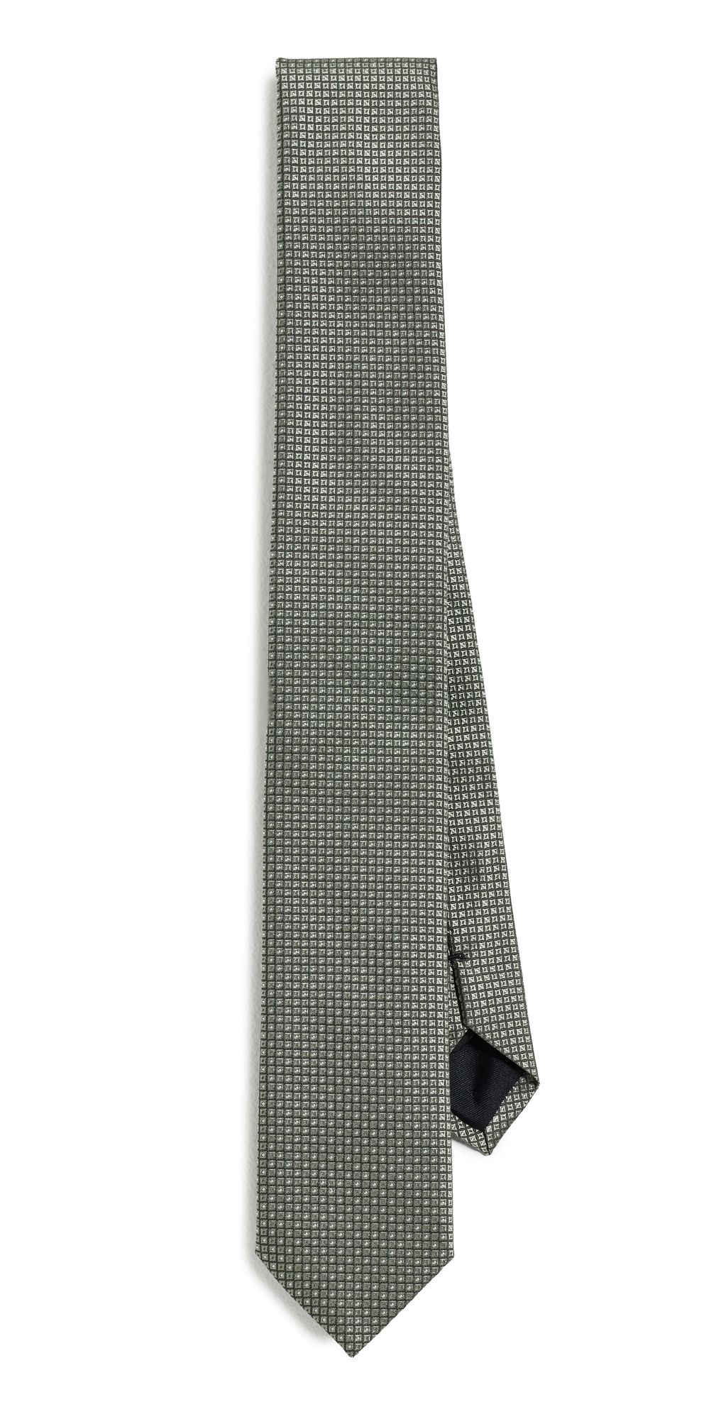 BOSS Silk Tie Olive Green One Size