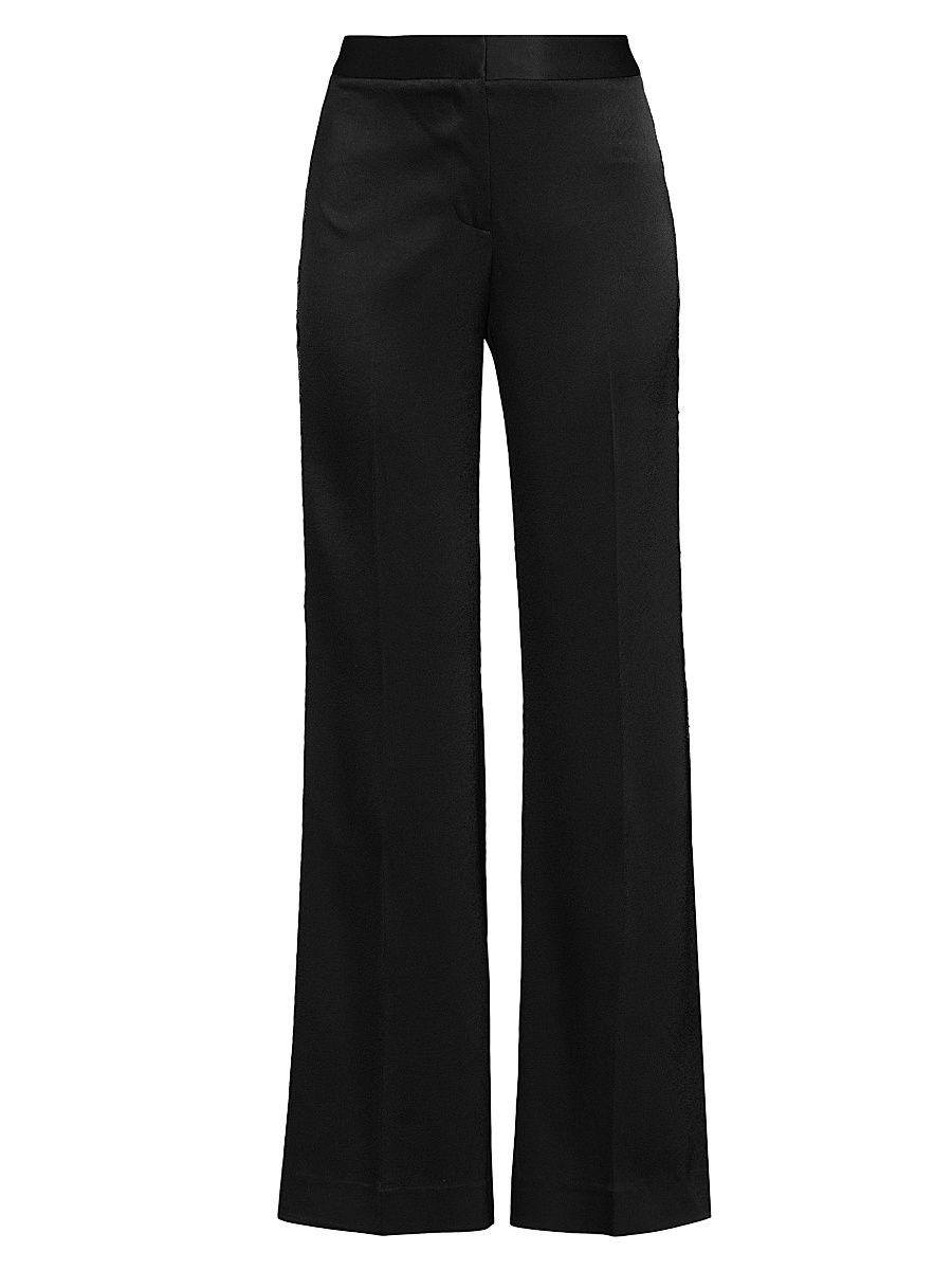 Women's Fallon Lace Mid-Rise Flared Pants - Black - Size 12
