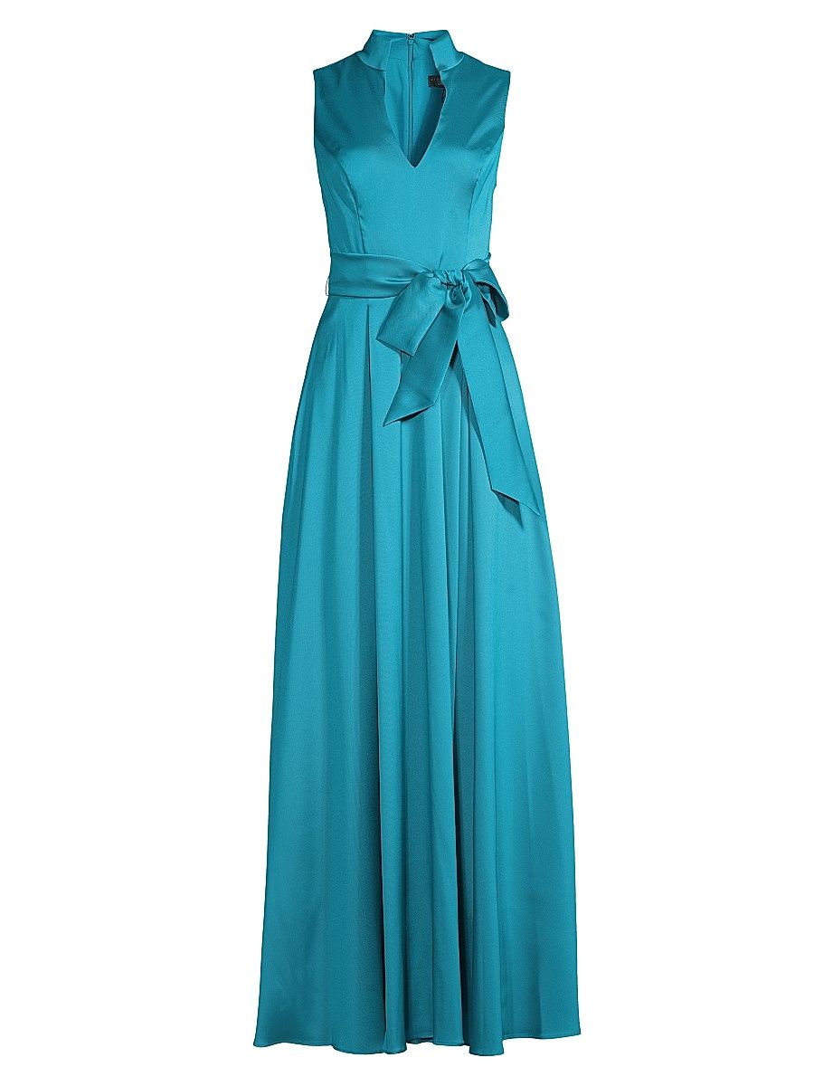 Women's Sleeveless Ball Gown - Dark Teal - Size 6