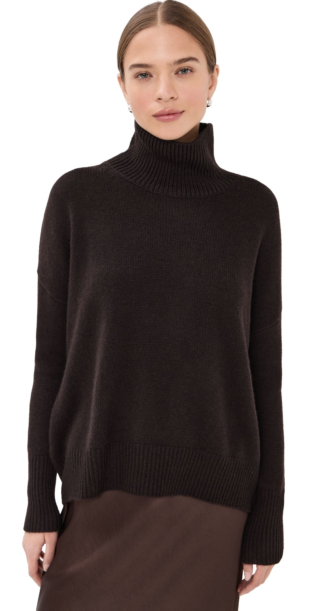 LISA YANG Heidi Cashmere Sweater Dark Oak 1