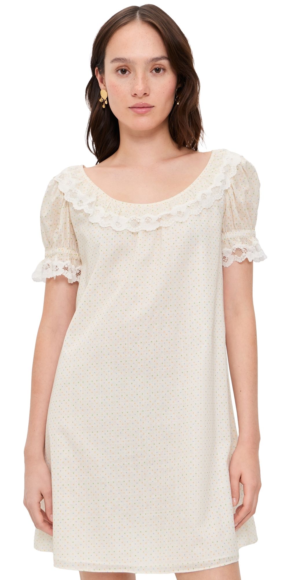 POSSE Tilly Shift Dress Rainbow Polka Dot XL