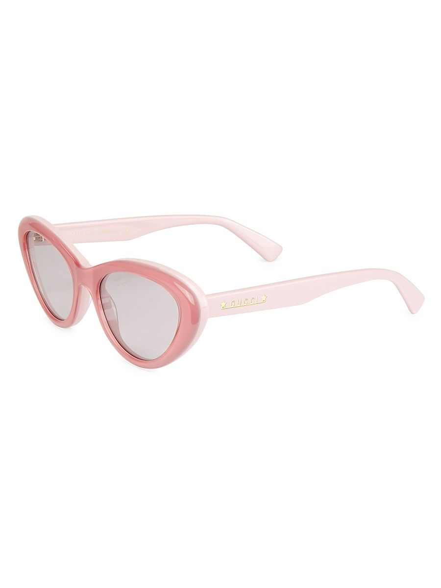 Women's Symbols 54MM Cat-Eye Acetate Sunglasses - Pink