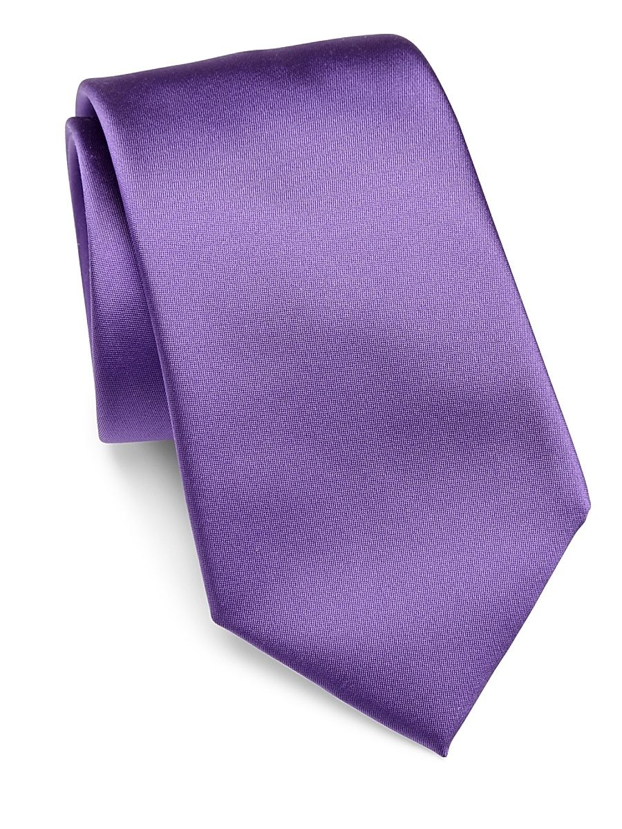Solid Silk Tie - Purple