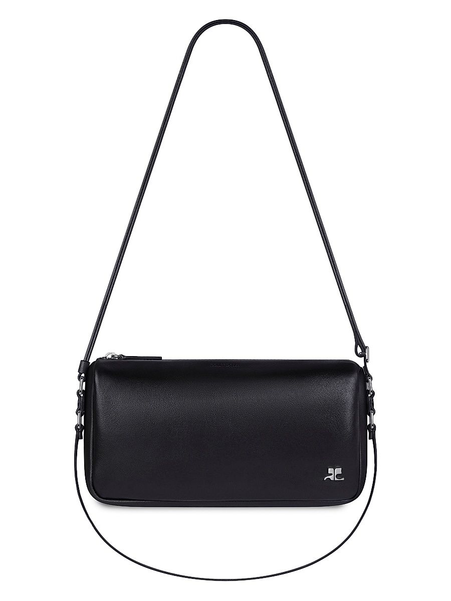 Women's Leather Camera Bag - Black