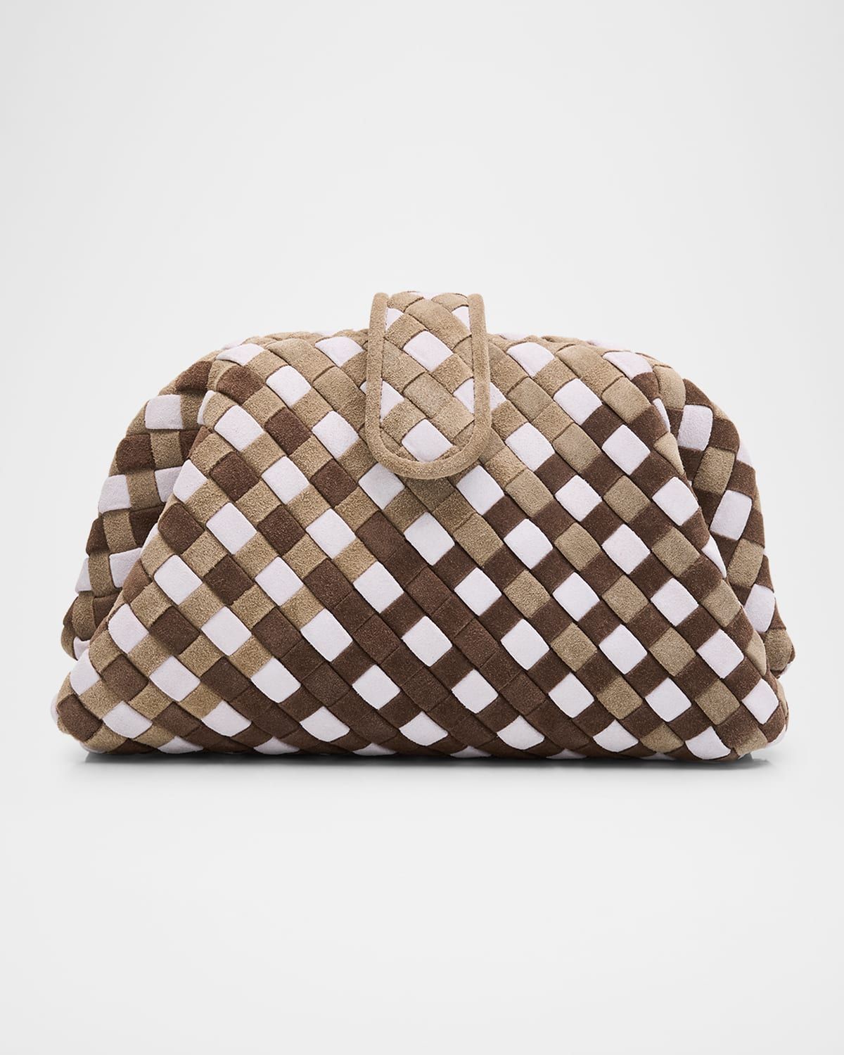 Small Lauren 1980 Padded Intrecciato Reborn Suede and Leather Clutch