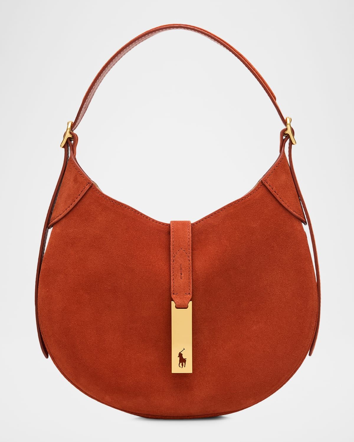 Polo ID Suede Small Shoulder Bag