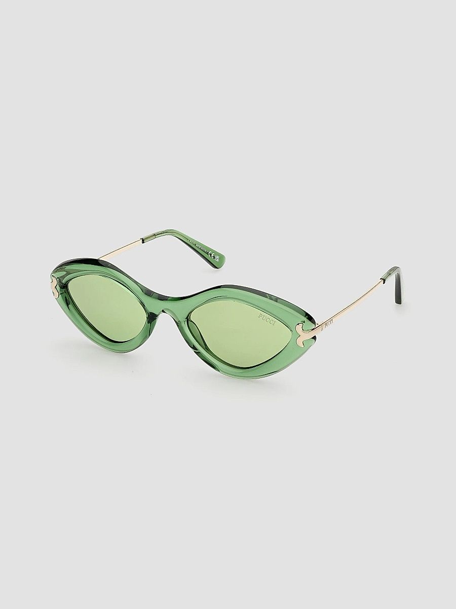 Pucci Women's Pucci 54MM Geometric Sunglasses - Translucent Green Green