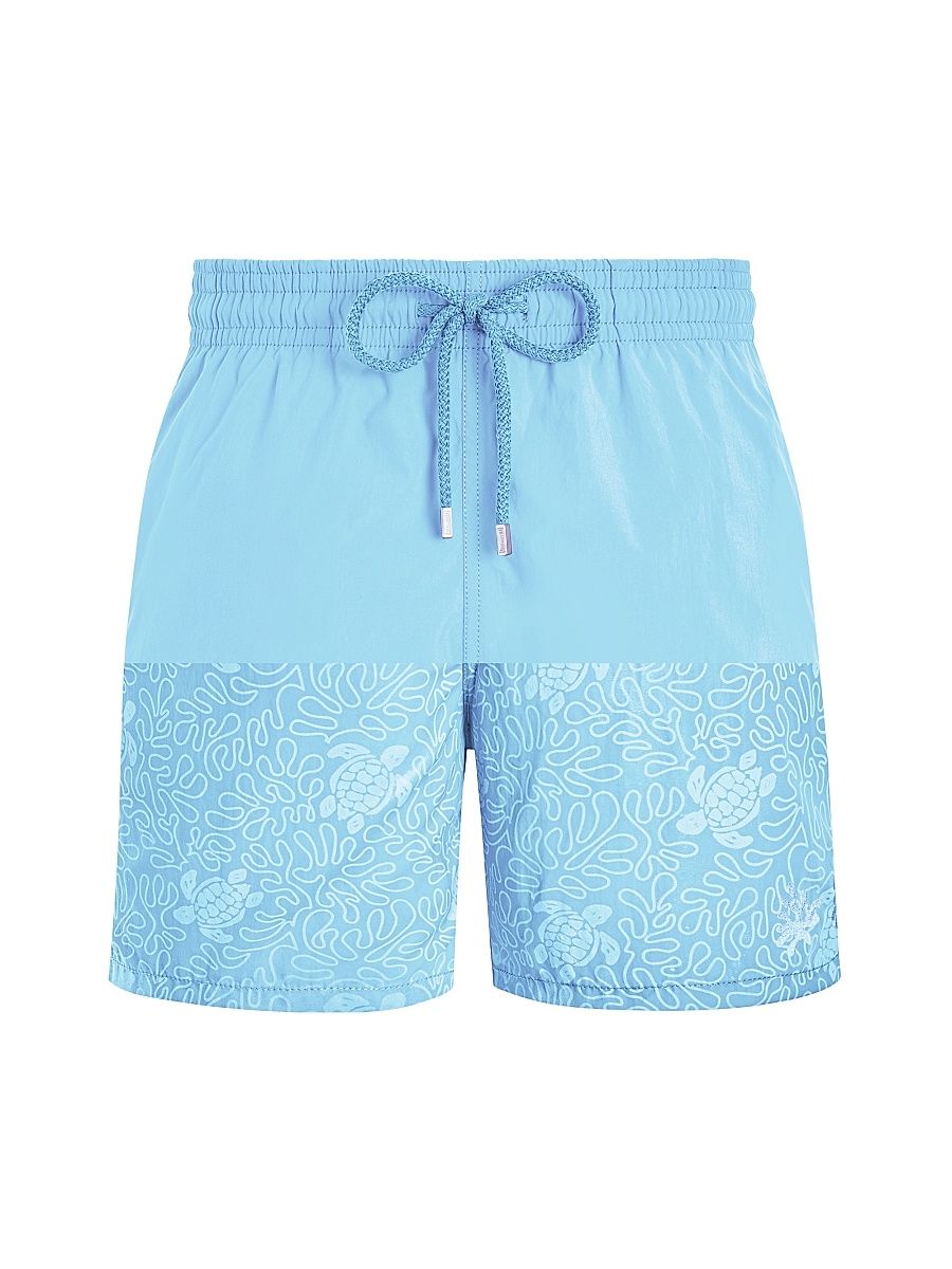 Men's Aqua Splash Water-Reactive Graphic Swim Trunks - Blue - Size XXL