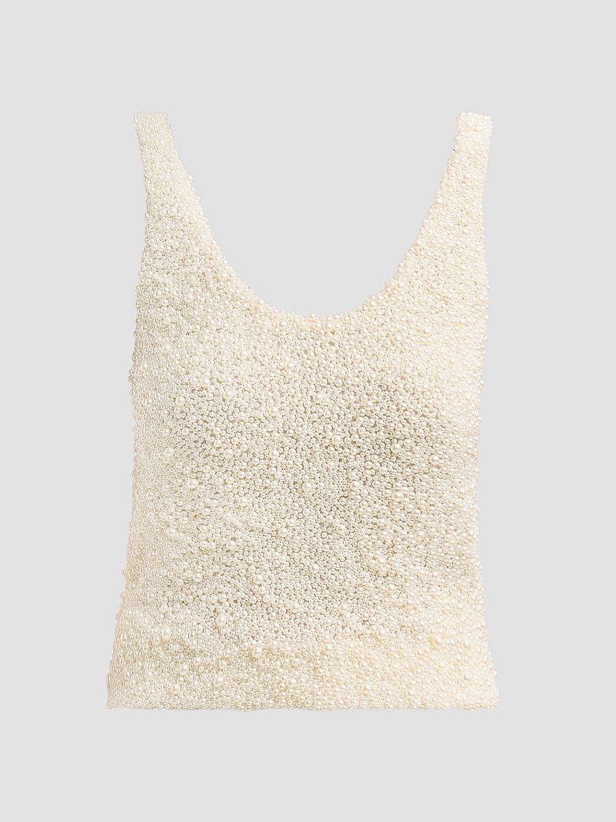 Women's Act II: The Fall Of Icarus Imitation-Pearl Tank - White - Size 8