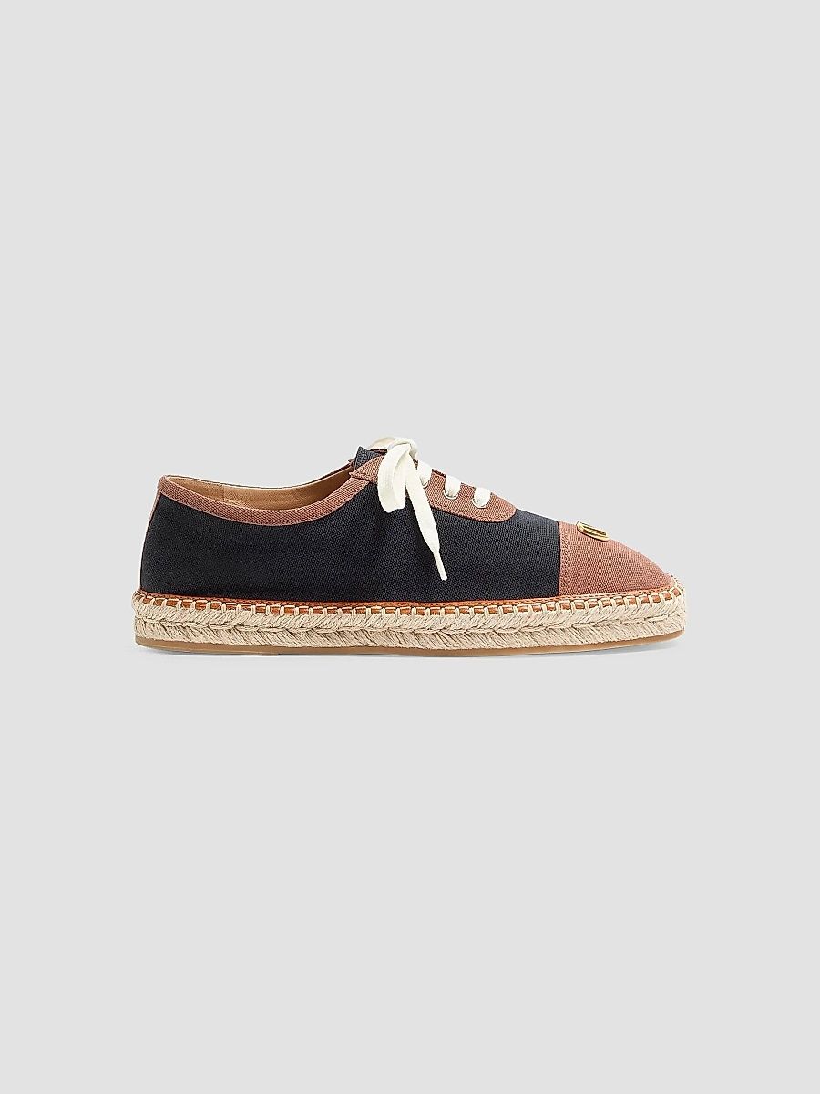 Valentino Men's Palm Avenue Espadrilles Sneakers in Canvas - Black - Size 12