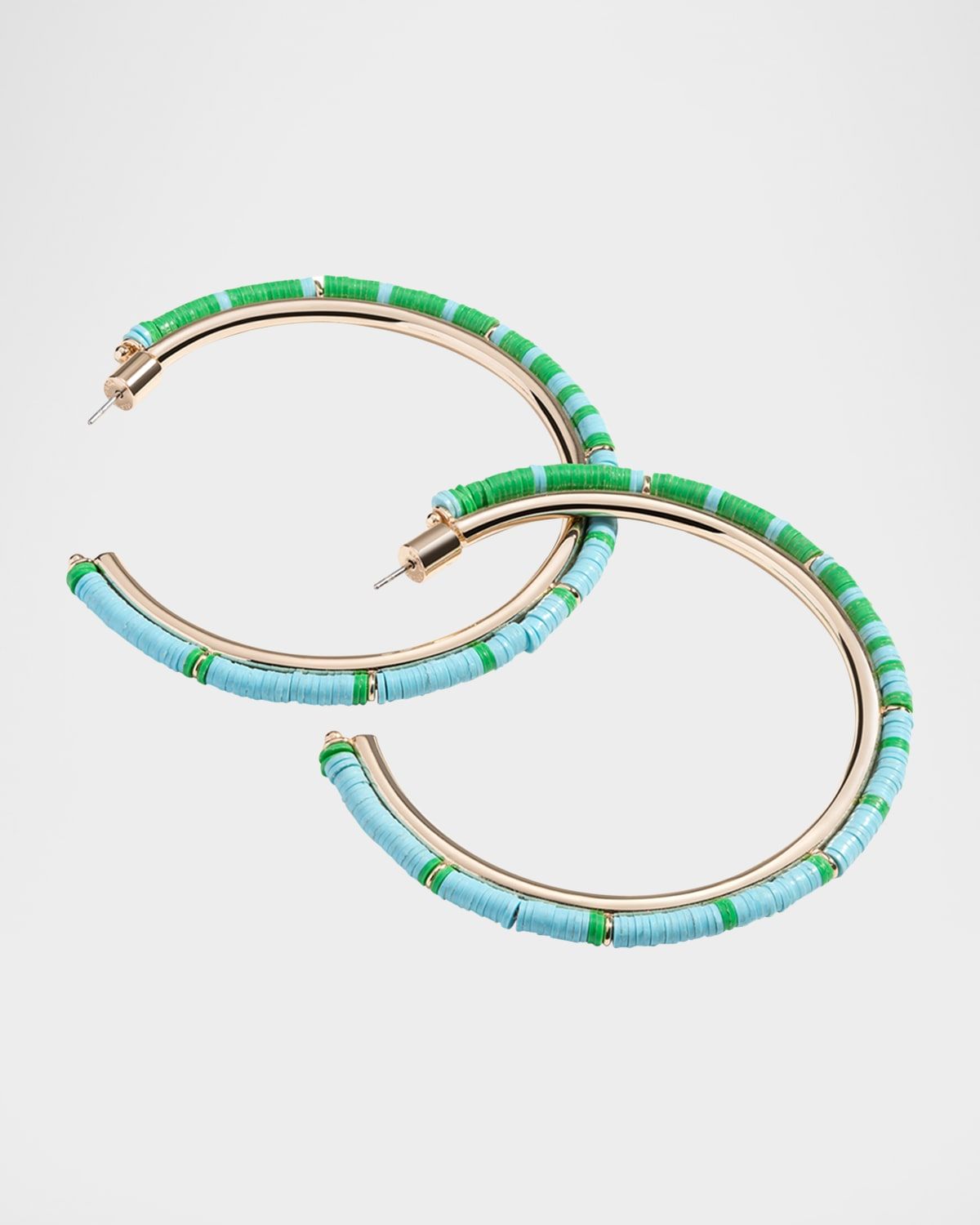 Anguilla Hoop Earrings with Heishi Beads