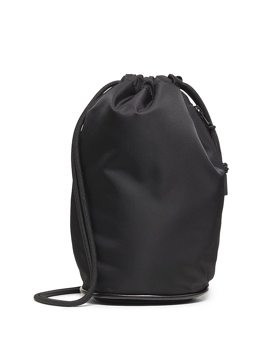 Men's Nylon Twill Drawstring Bag - Black