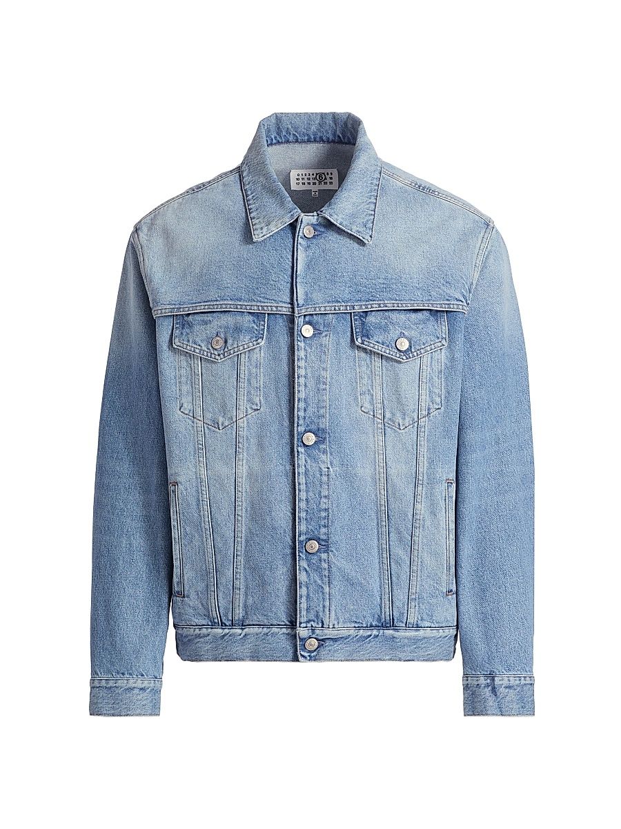 Men's Cotton Denim Sports Jacket - Blue - Size 42