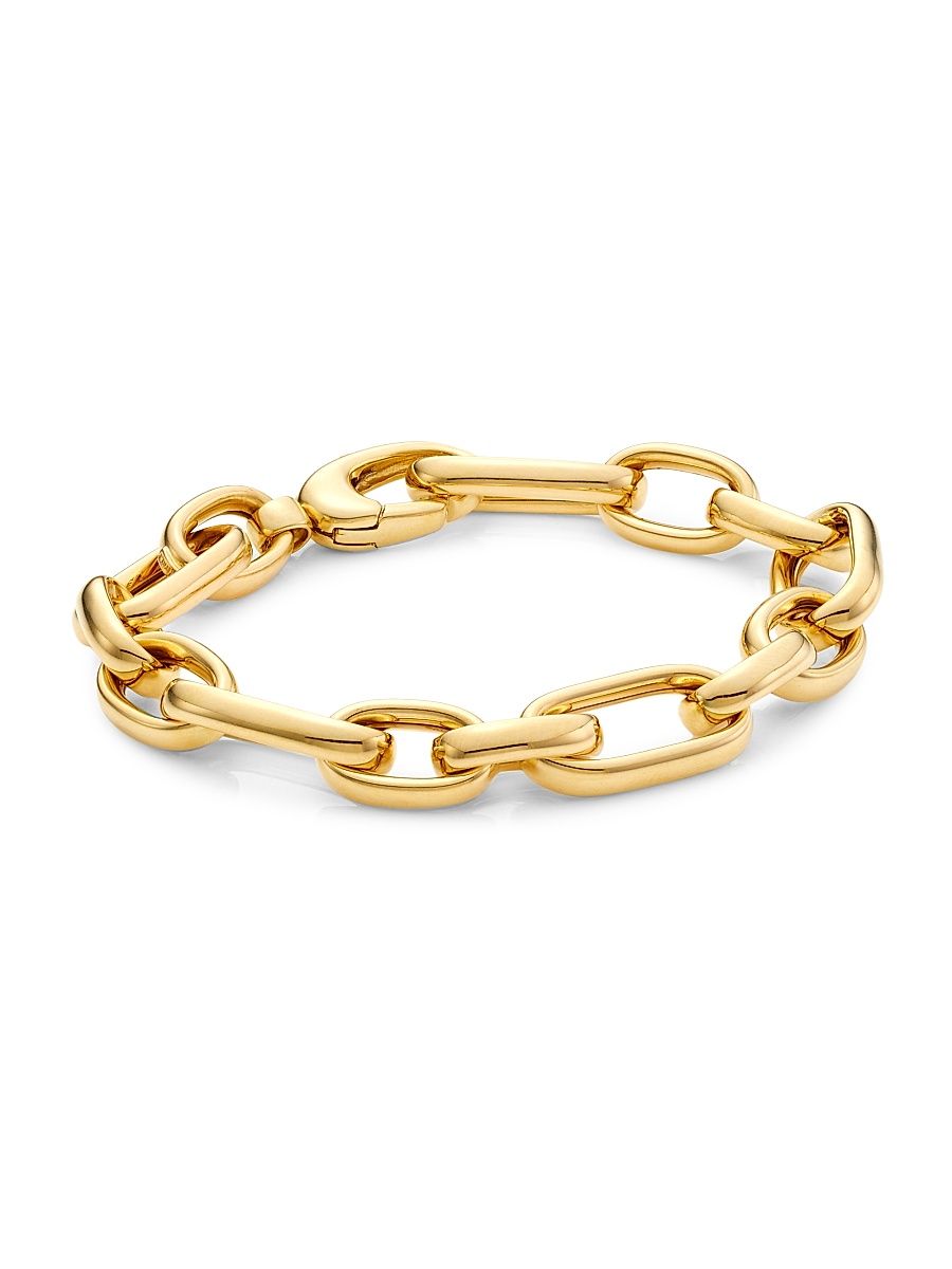 Women's 14K Gold Mixed-Link Bracelet - Yellow Gold - Size 7