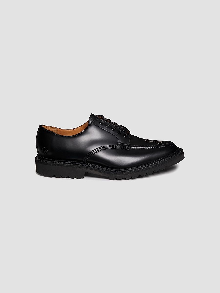 CDG Homme Men's Comme des Garçons PLAY x Sanders Glossy Leather Loafers - Black - Size 11
