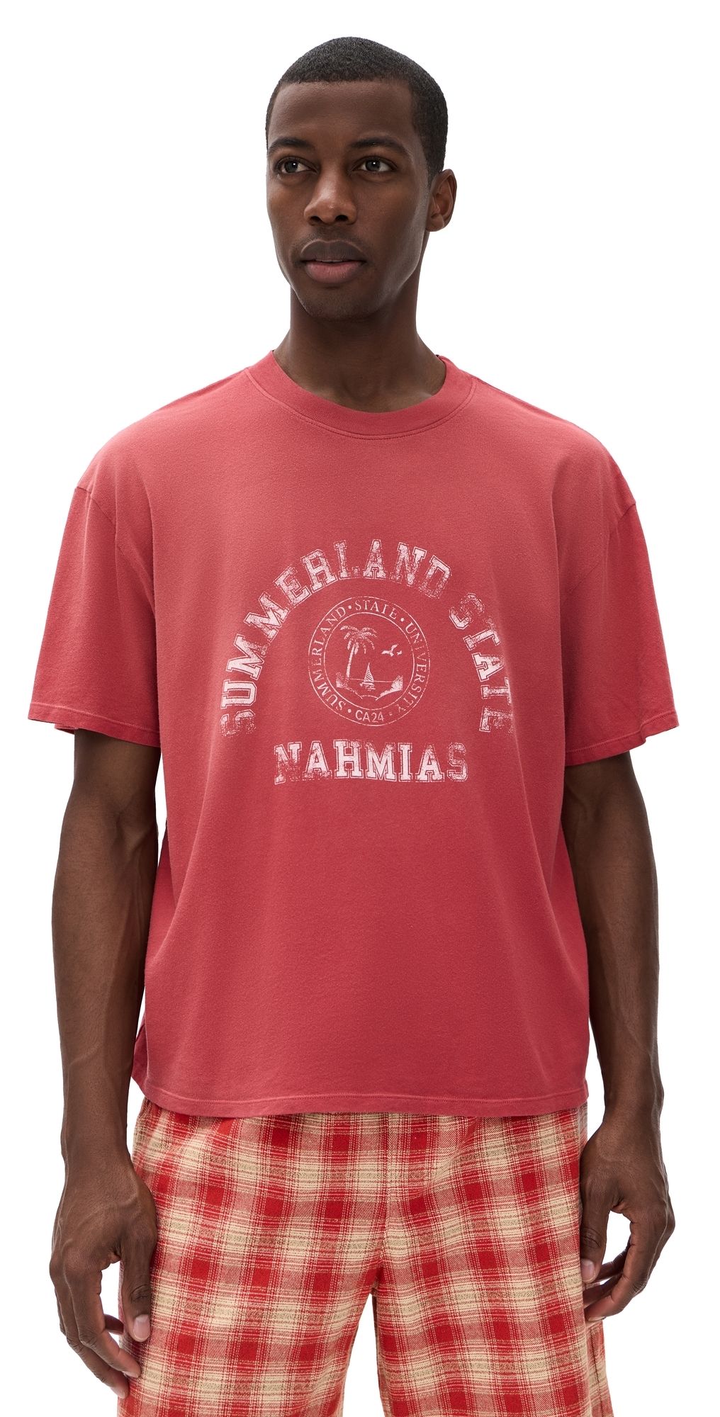 Nahmias Summerland State Boxy Tee Ruby Jersey S