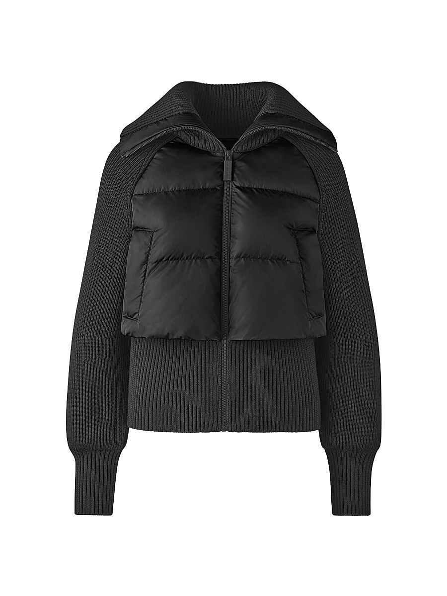 Women's HyBridge Astoria Down Knit Jacket - Black - Size XS