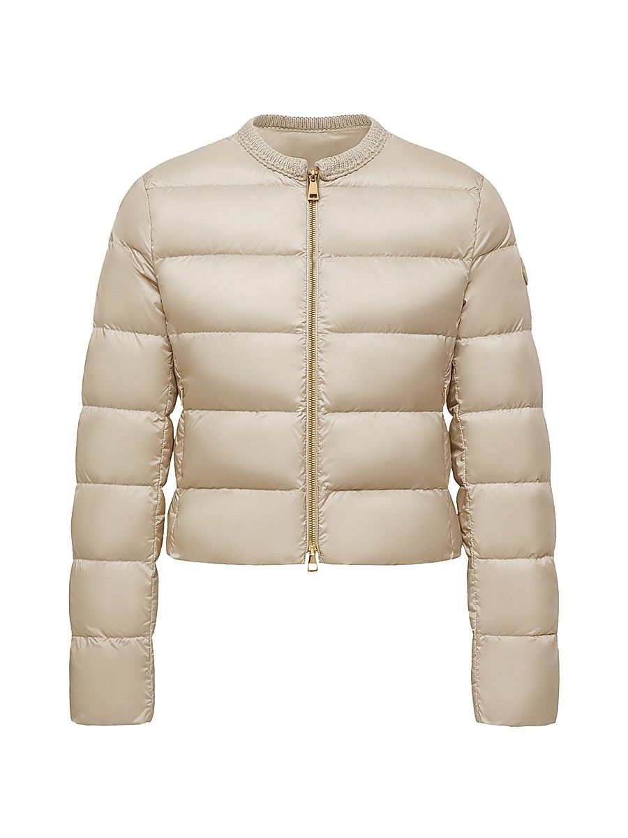 Women's Mauvezin Puffer Jacket with Wool Trim - Beige - Size XL