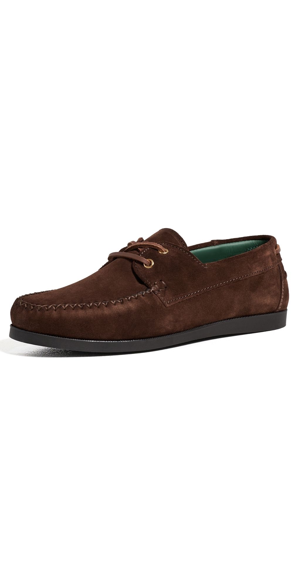 Vinny's Boatman Suede Loafers Dark Brown Suede 42