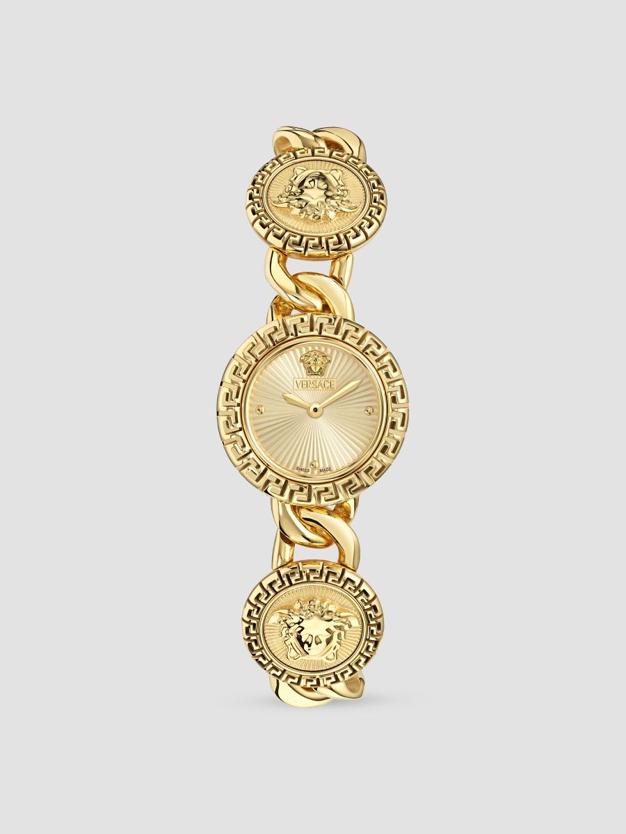 Versace Women's La Greca Stud Icon Goldtone Stainless Steel Bracelet Watch/28MM - Yellow Gold