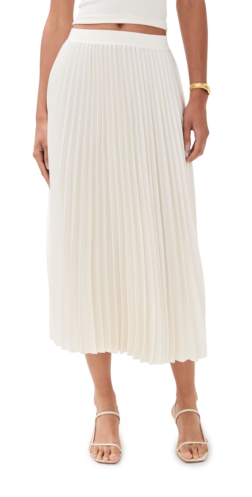 SIMKHAI Melanie Midi Skirt Ivory L
