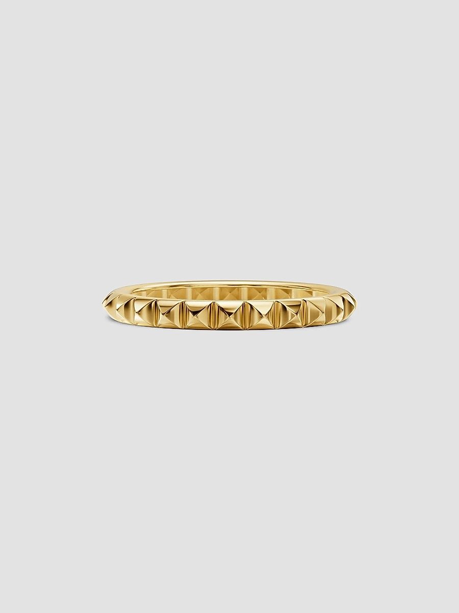 Women's Petite Pyramid Band Ring in 18K Yellow Gold, 2.5MM - Gold - Size 6