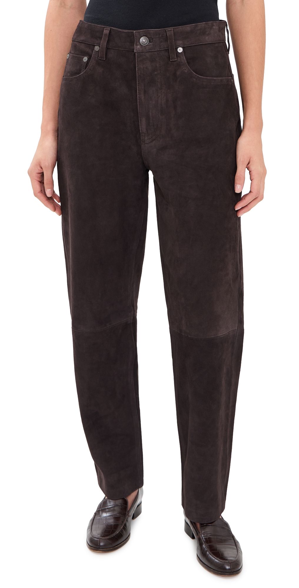 Citizens of Humanity Miro Suede Pants Chocolate 30