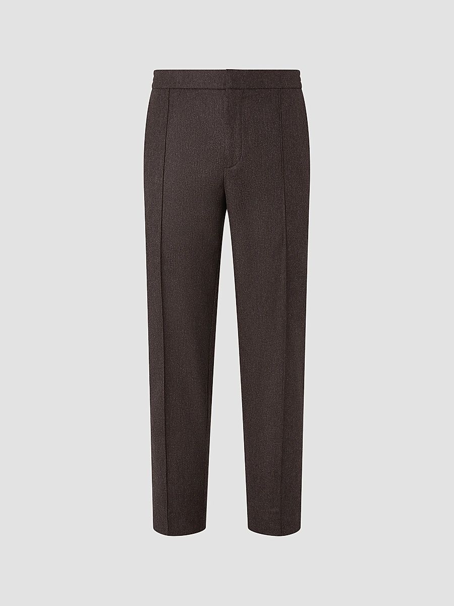 Men's Wool, Silk and Cashmere Pants - Dark Brown - Size 44
