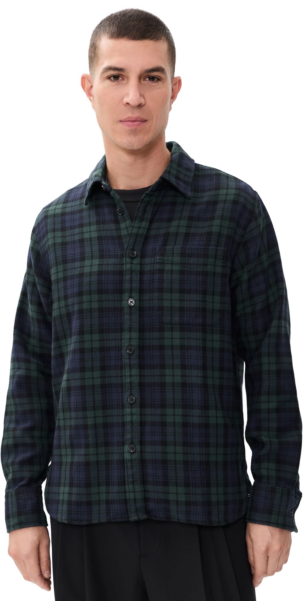 rag & bone CPO Flannel Shacket Blugreen S