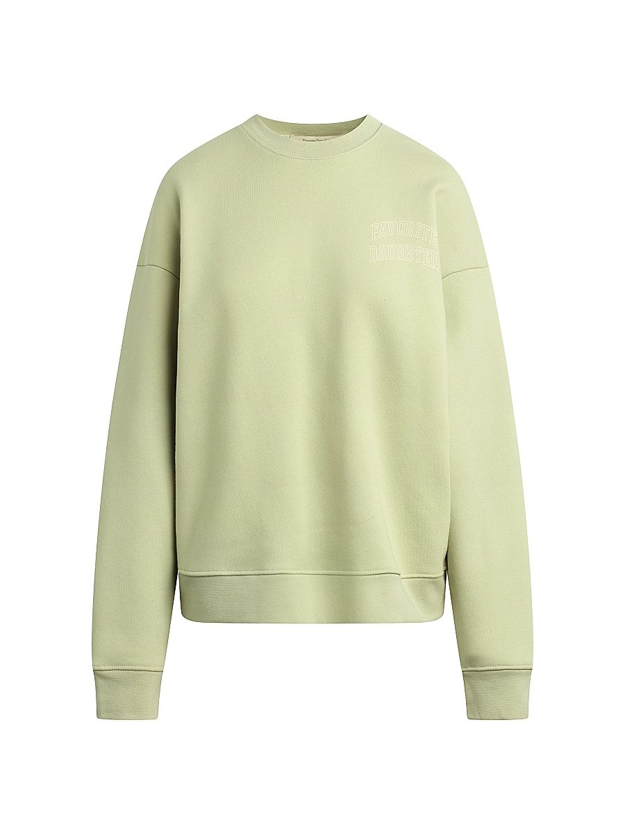 Women's The Collegiate Chest Logo Sweatshirt - Light Sage Garden - Size XL