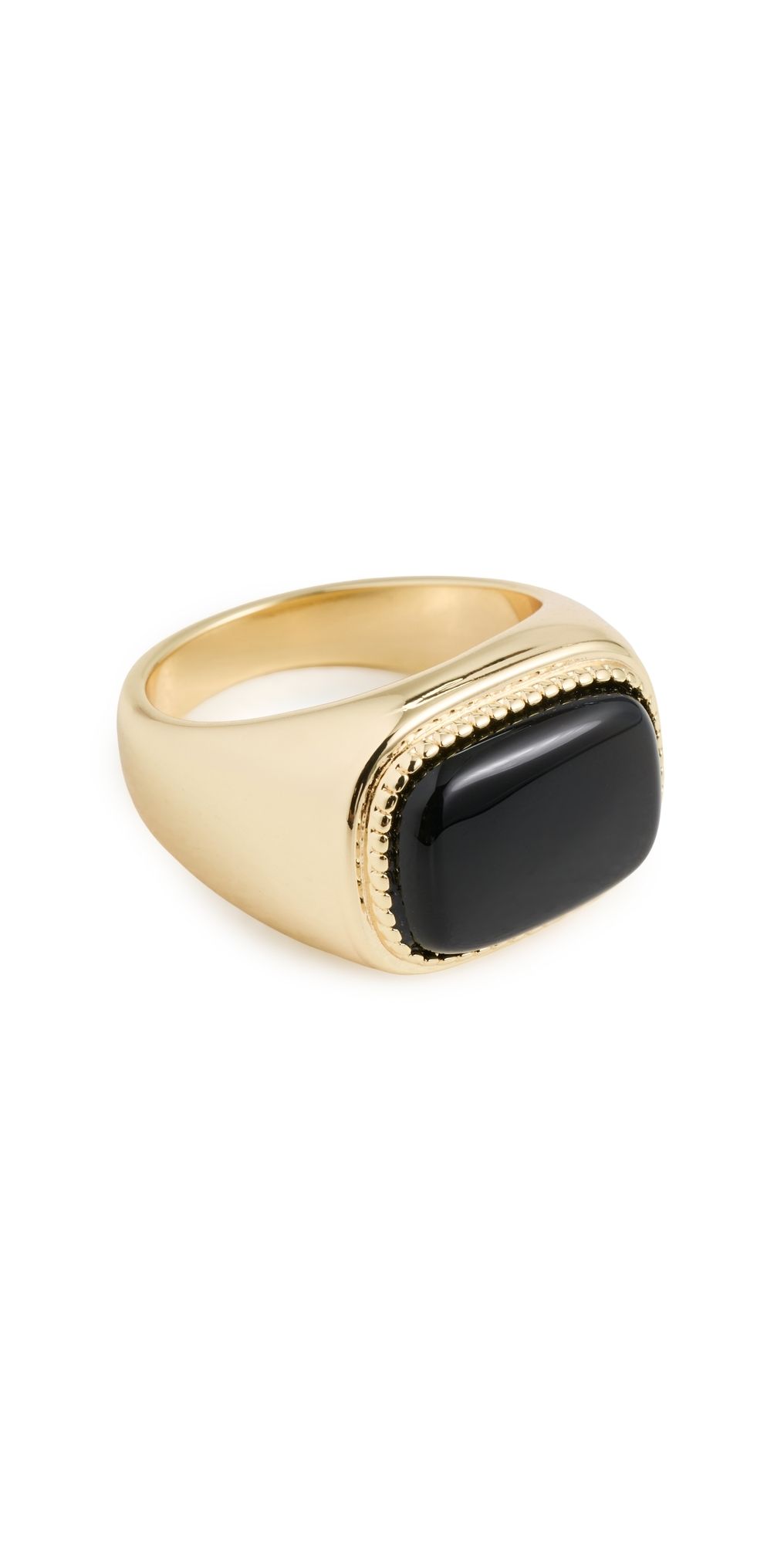 Luv Aj The Midnight Mesa Signet Ring Gold 6