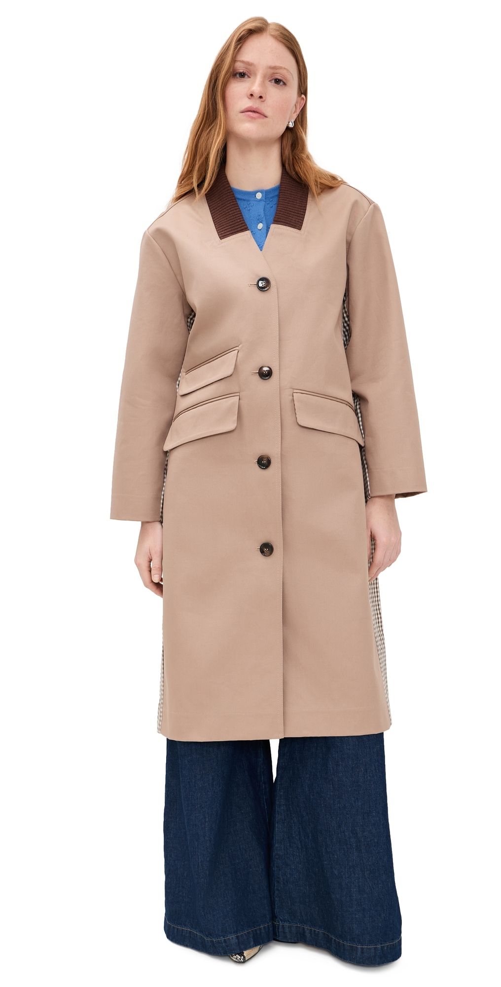 BAUM UND PFERDGARTEN Dagny Check Coat Portabella Camel Check 32