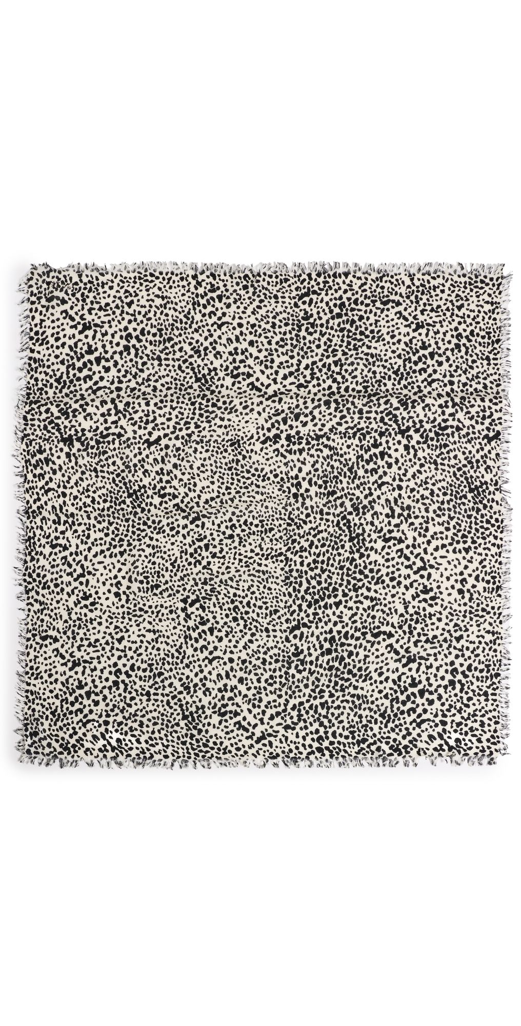 Isabel Marant Alecia Cashmere Wool Scarf Chalk/Black One Size
