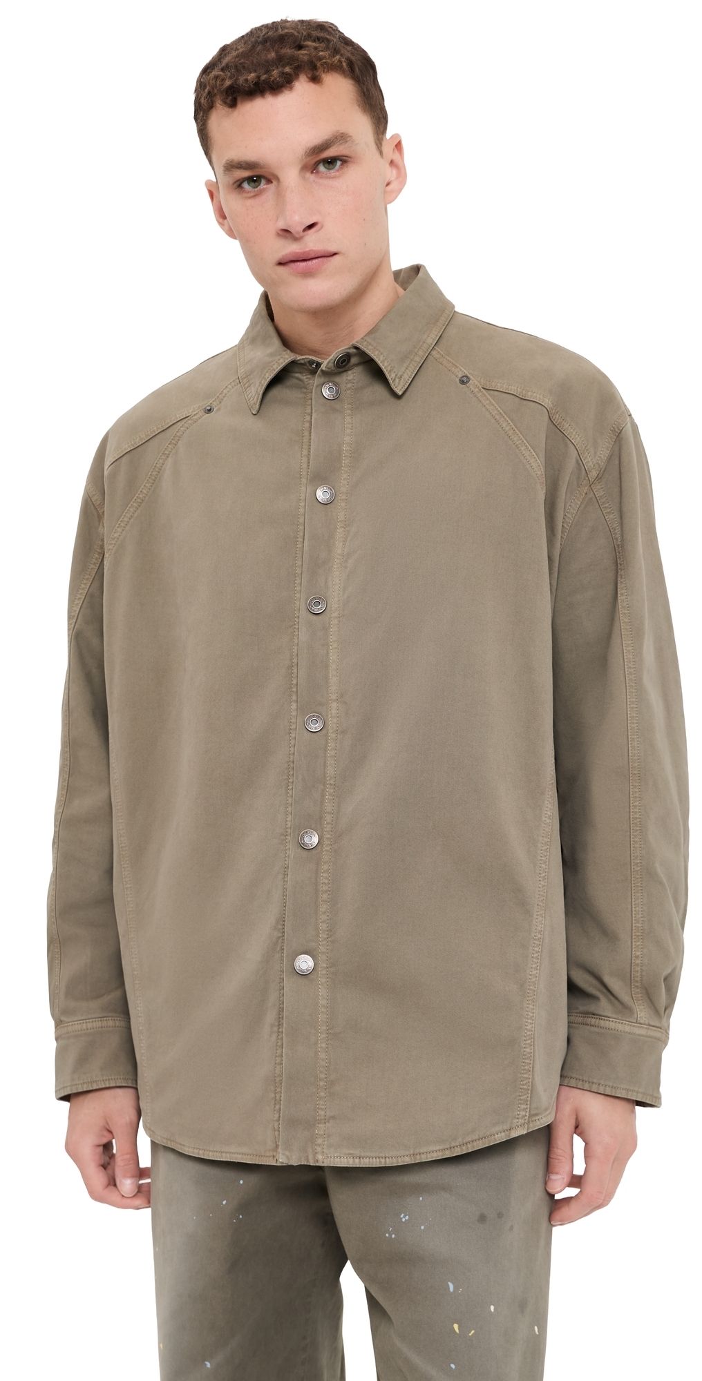 Off-White Racing Staff Sport Overshirt Dusty Olive 50