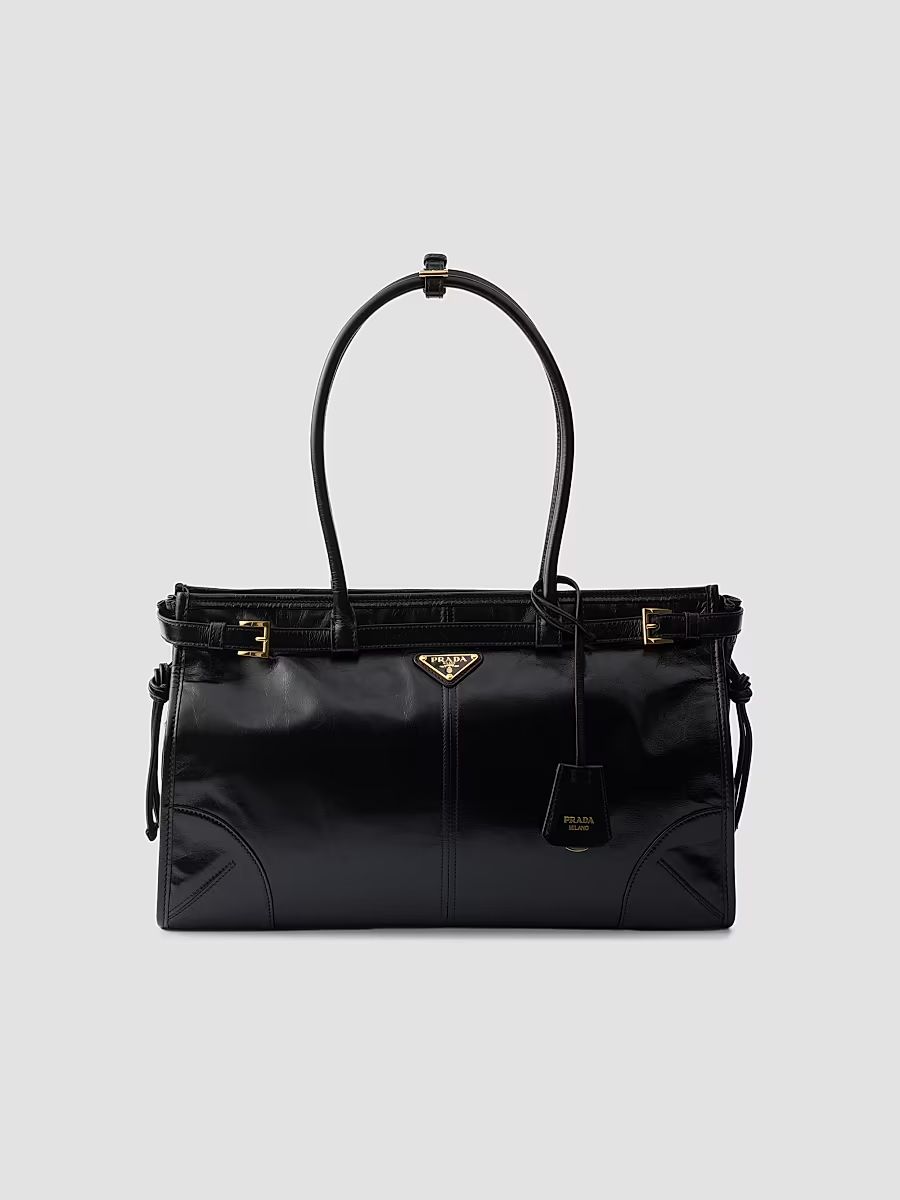 Women's Bonnie Large Leather Top Handle Bag - Black