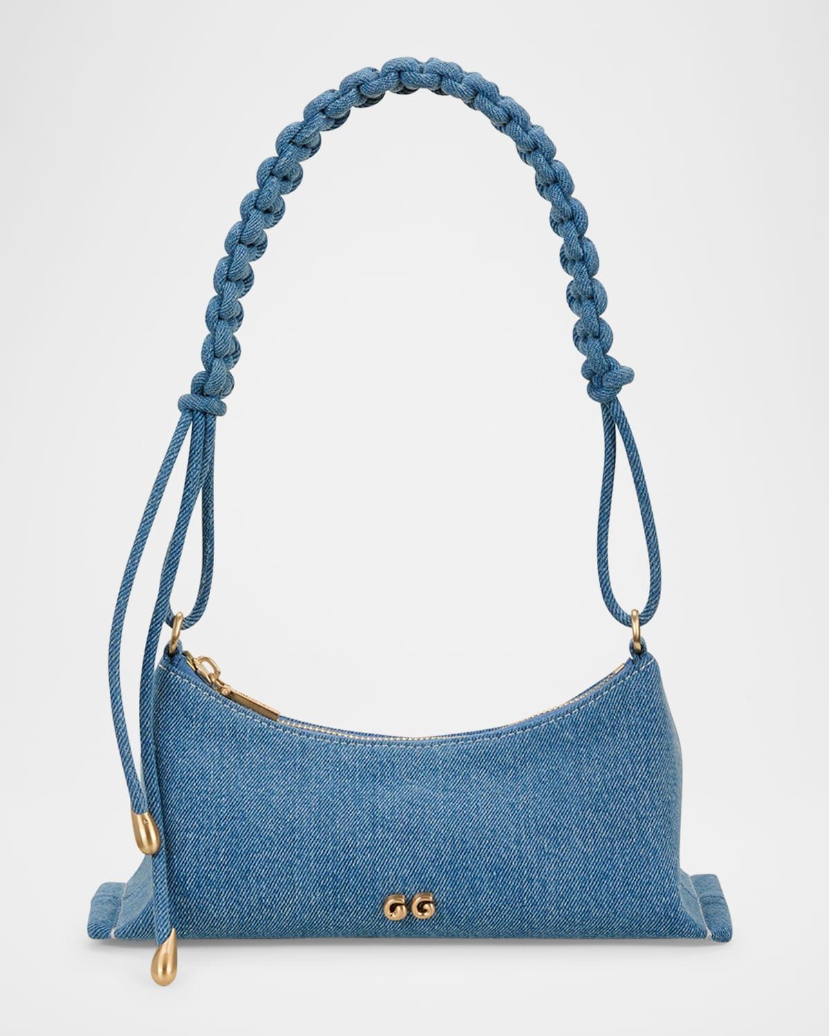 Osa Braided Denim Shoulder Bag