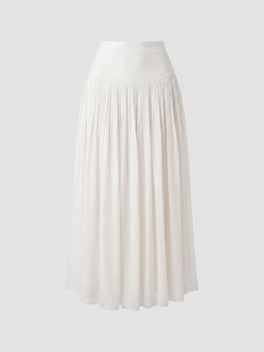 Nicholas the Label Women's Tani Godet Maxi Skirt - Pearl - Size 0