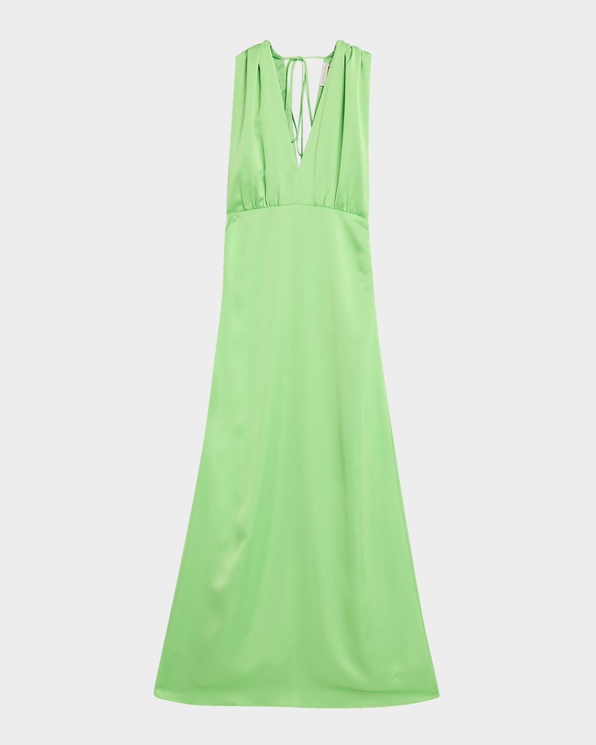 Sleeveless Deep V-Neck Gown
