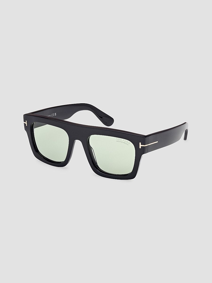 TOM FORD Men's Fausto 53MM Square Sunglasses - Shiny Black