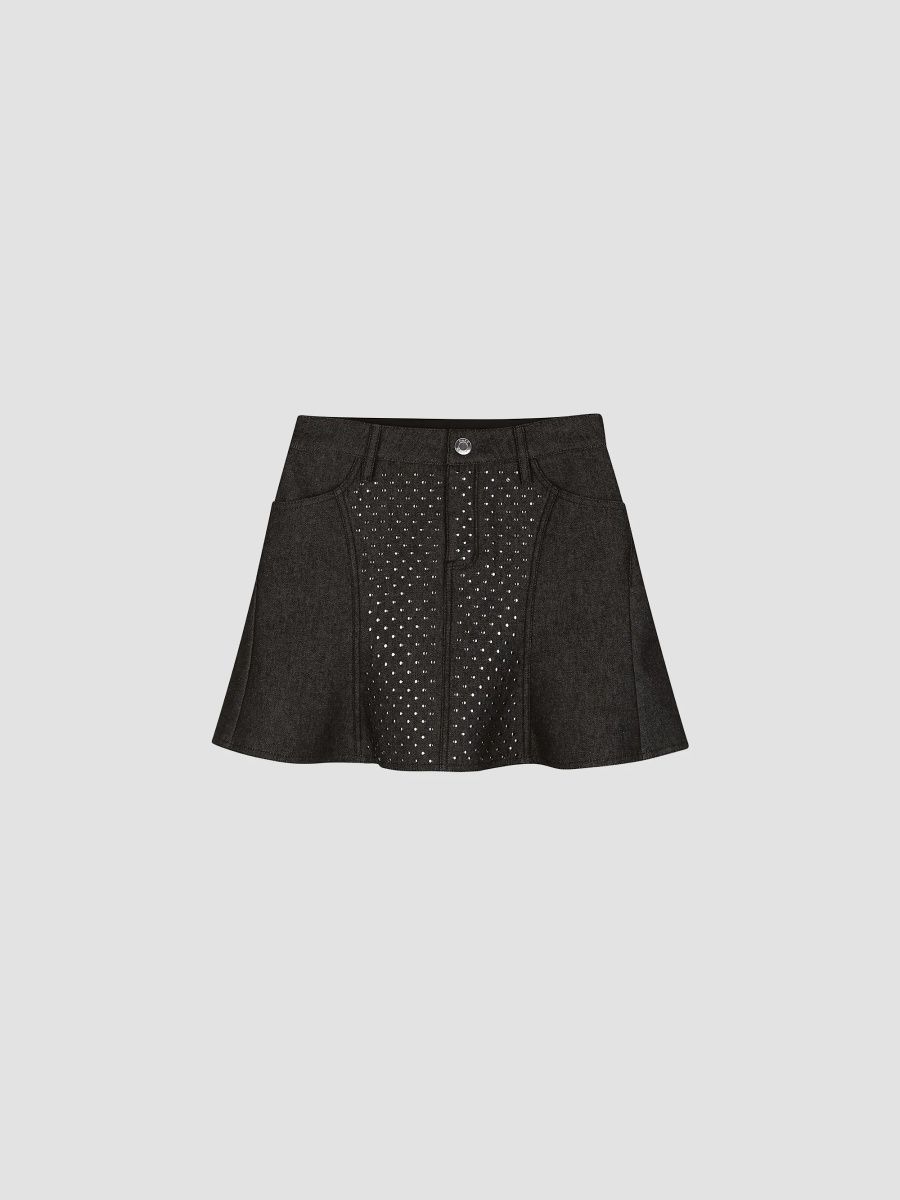 Marc Jacobs Girl's Little Girl's & Girl's Embellished Denim Skirt - Black - Size 4