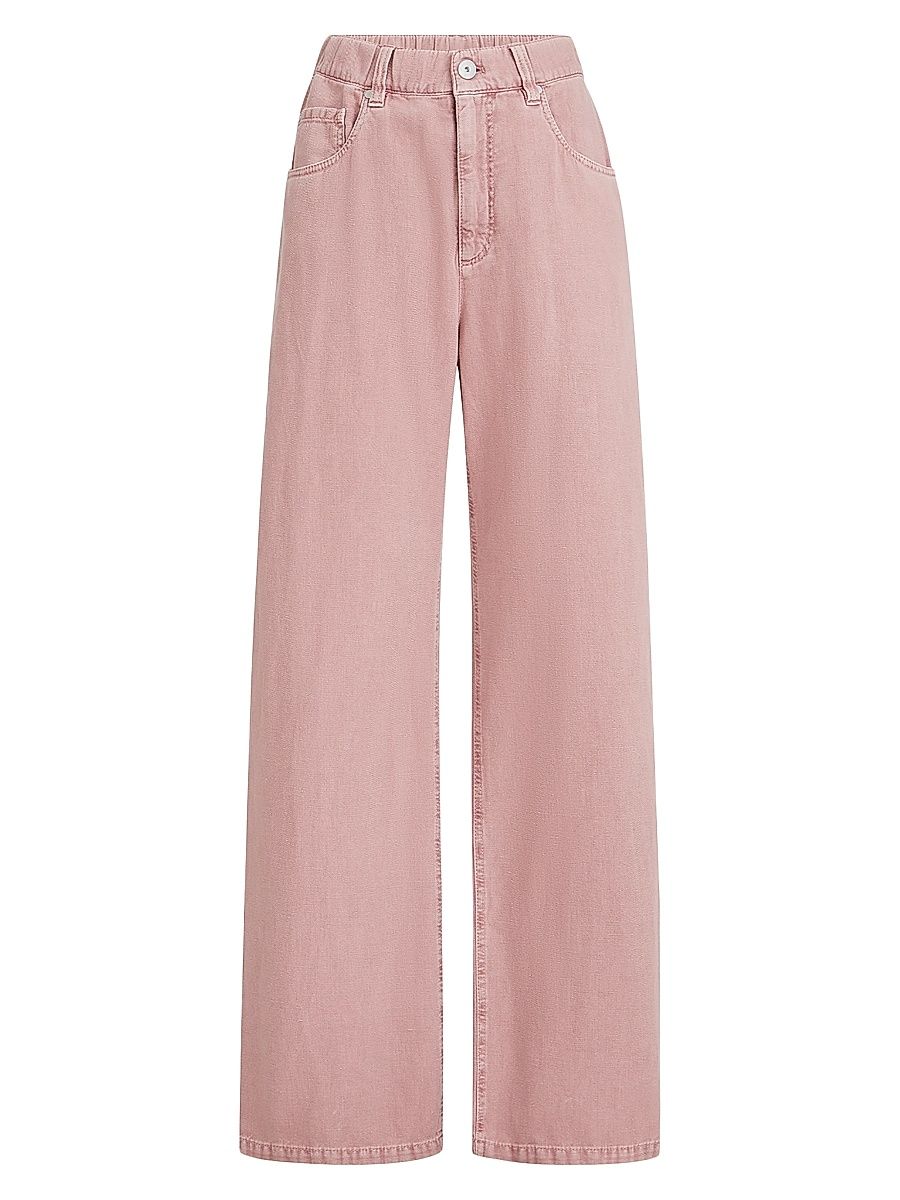 Women's Garment Dyed Contemporary Trousers - Pink - Size 0