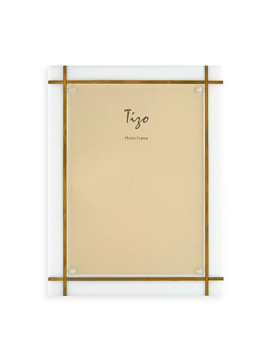 Lucite Frame With Gold Inlay - Silver - Size 5'' x 7''