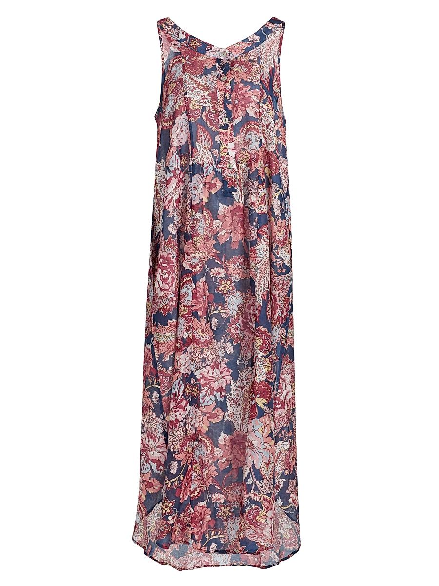 Women's Ella Printed Nightie - Blue Indigo - Size Large