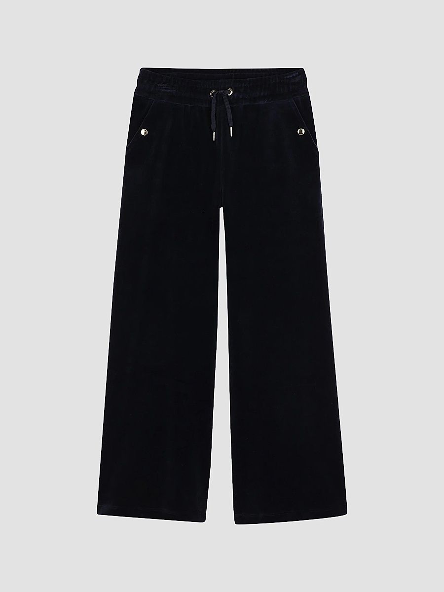 Girl's Little Girl's & Girl's Velvet Straight-Leg Sweatpants - Navy - Size 12